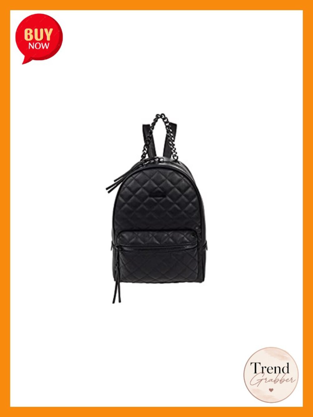 Faux Leather Fashion Backpack, Medium 2-Compartment Daypack for Travel & Work